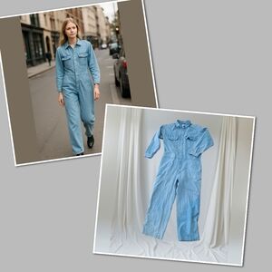 H&M Sky Blue Denim Jumpsuit